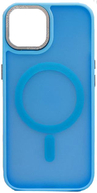 Чехол для iPhone 15 EDIVIA Sleek Design with MagSafe, голубой