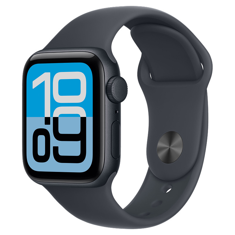 Apple Watch SE 2025 40mm Midnight Aluminum Case Midnight Sport Band S/M