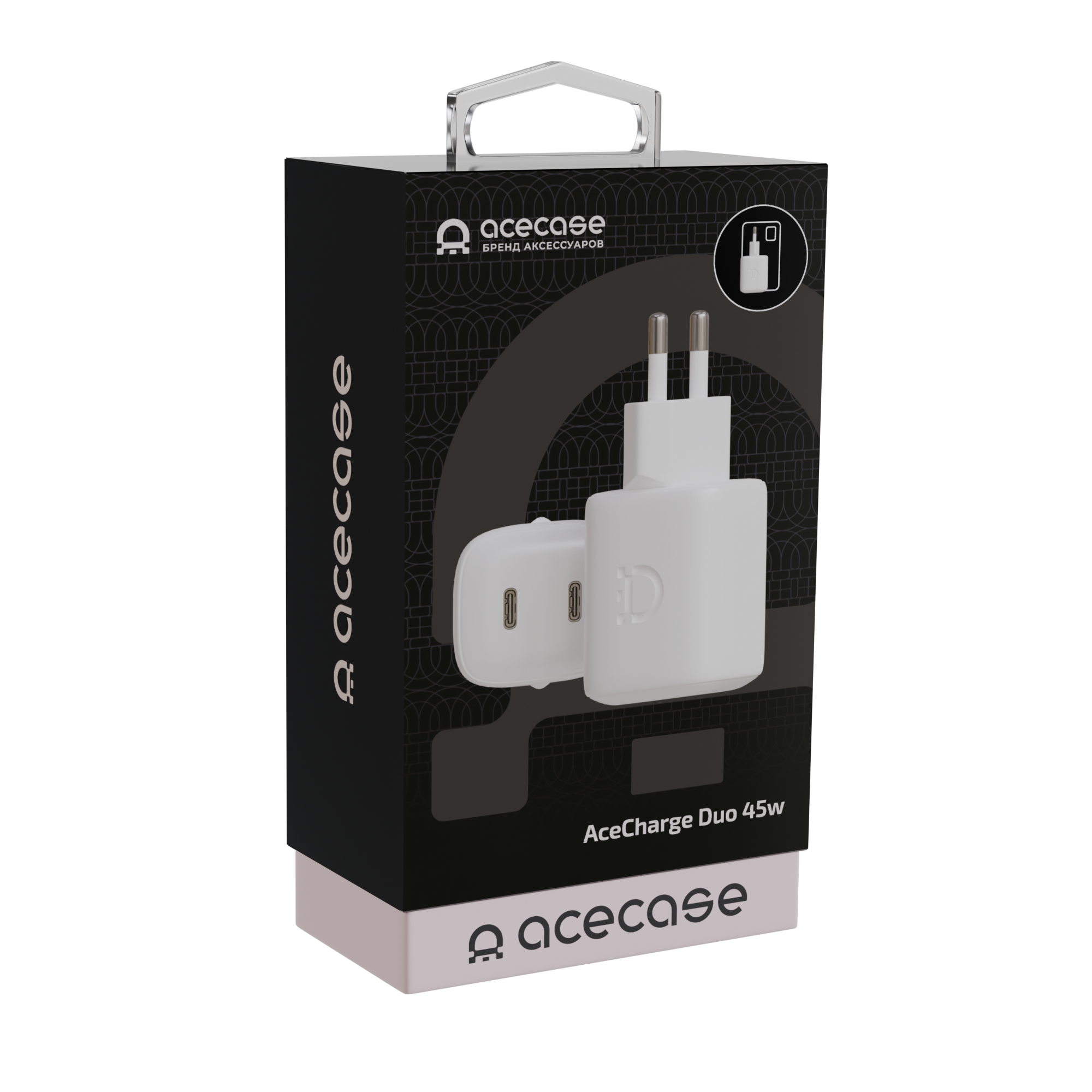 Зарядное устройство AceCase Duo 45W, белый