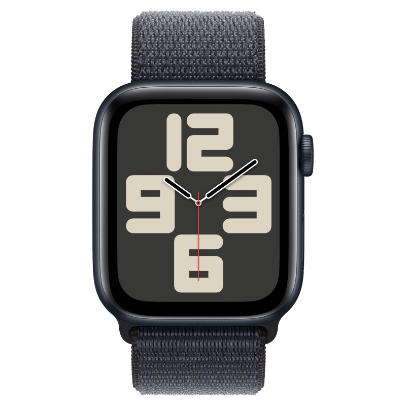 Apple Watch SE 2024 44mm Midnight Aluminum Case Midnight Sport Loop