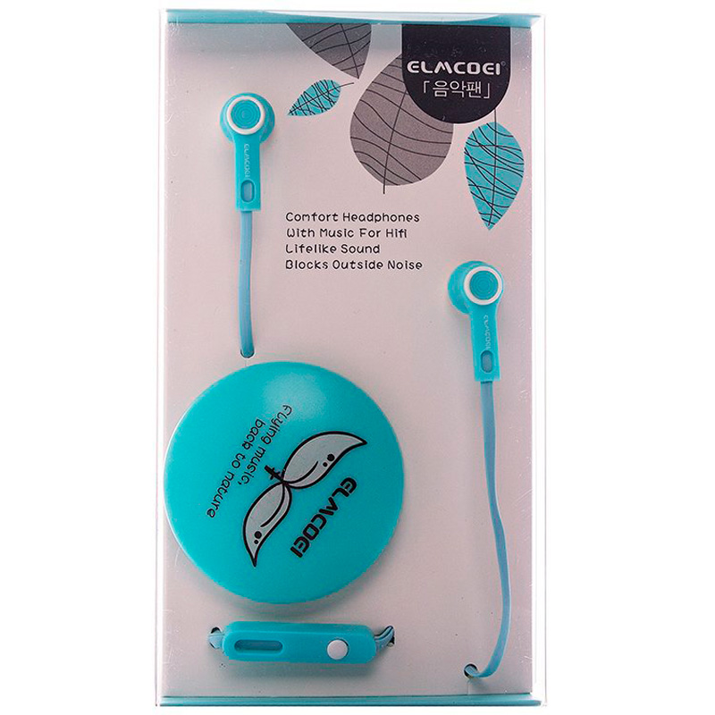 Проводные наушники Elmcoe EV-72, blue