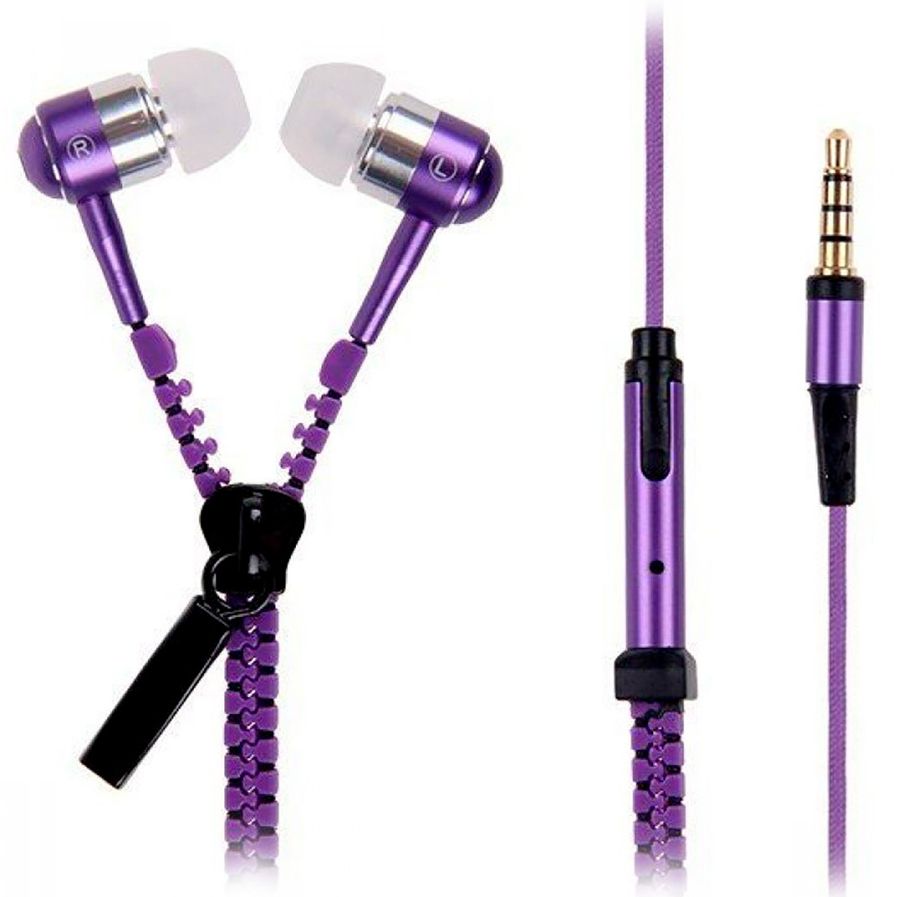 Проводные наушники Zipper, purple