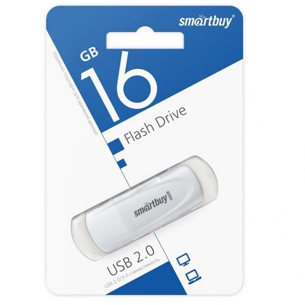 Флеш-диск SmartBuy 16GB Scout, белый