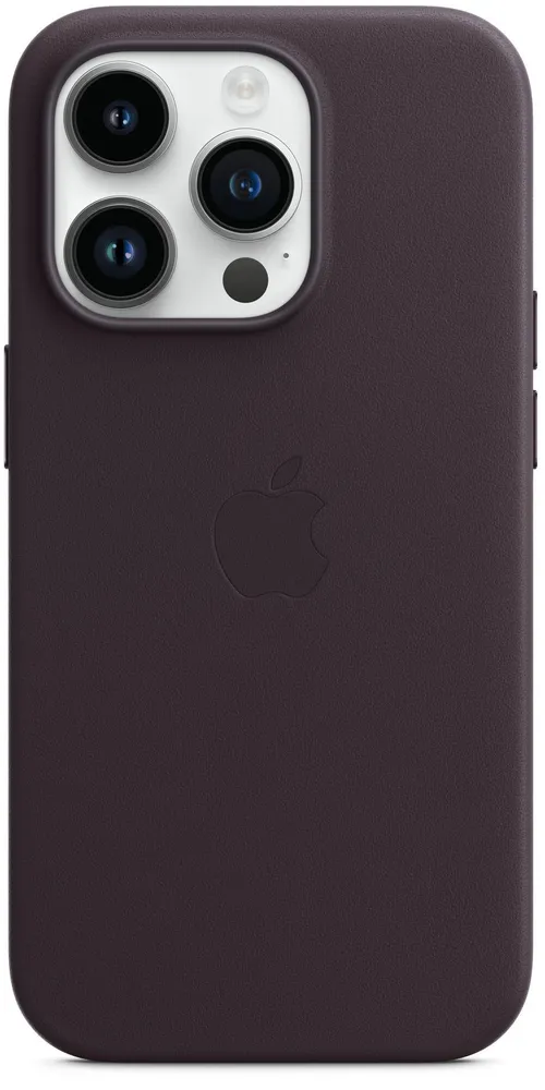 Чехол для iPhone 15 Pro Leather Case with MagSafe (Анимация), Mulberry