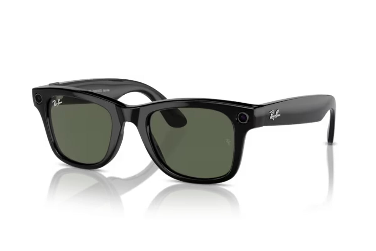 Смарт-очки RayBan Wayfarer Shiny Black G15, Green