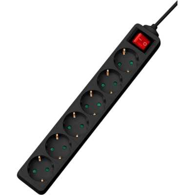 Сетевой фильтр CBR 6-018, черный