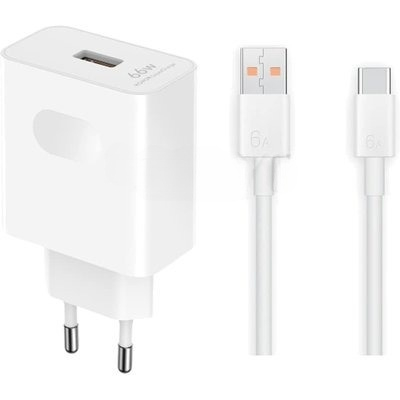 Сетевое зарядное устройство HUAWEI Super Charge 66W + Кабель USB-C 1м