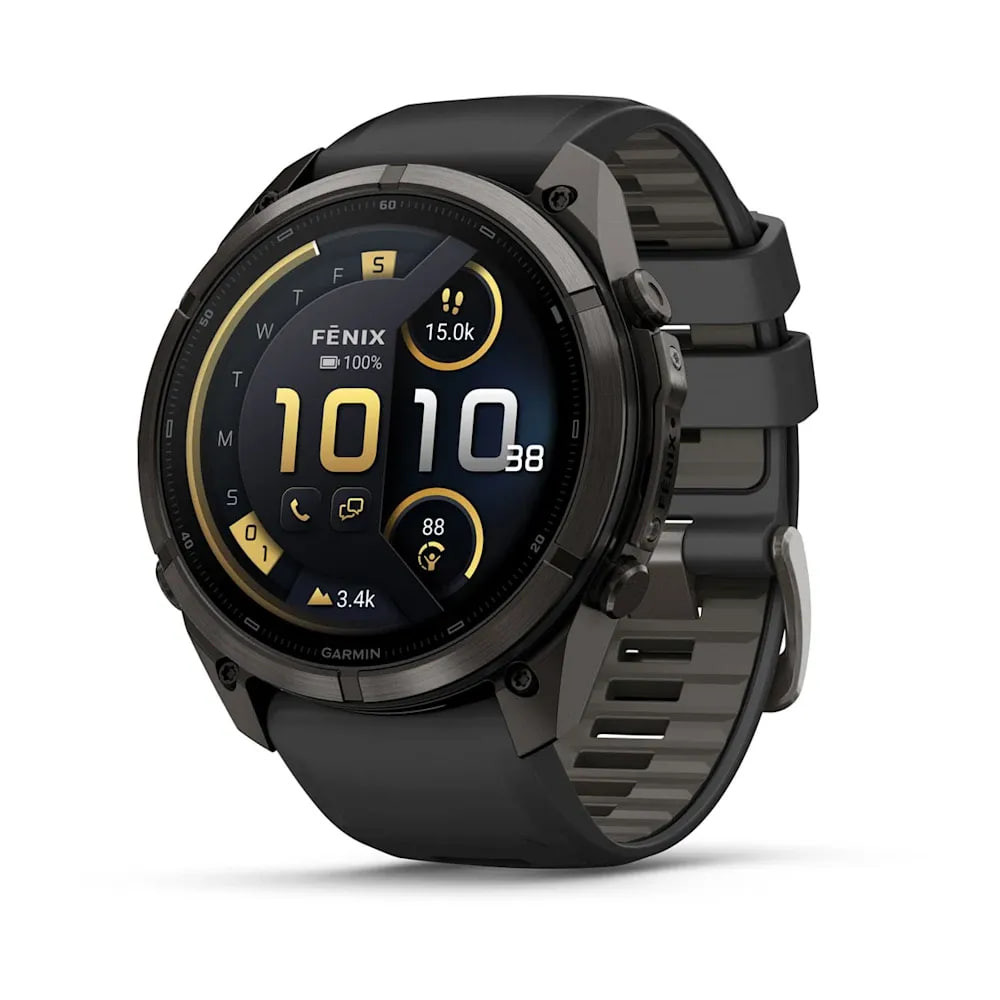 Умные часы Garmin Fenix 9 Pro 51 mm inReach, Carbon Gray DLC Titanium with Black/Pebble Gray Silicon