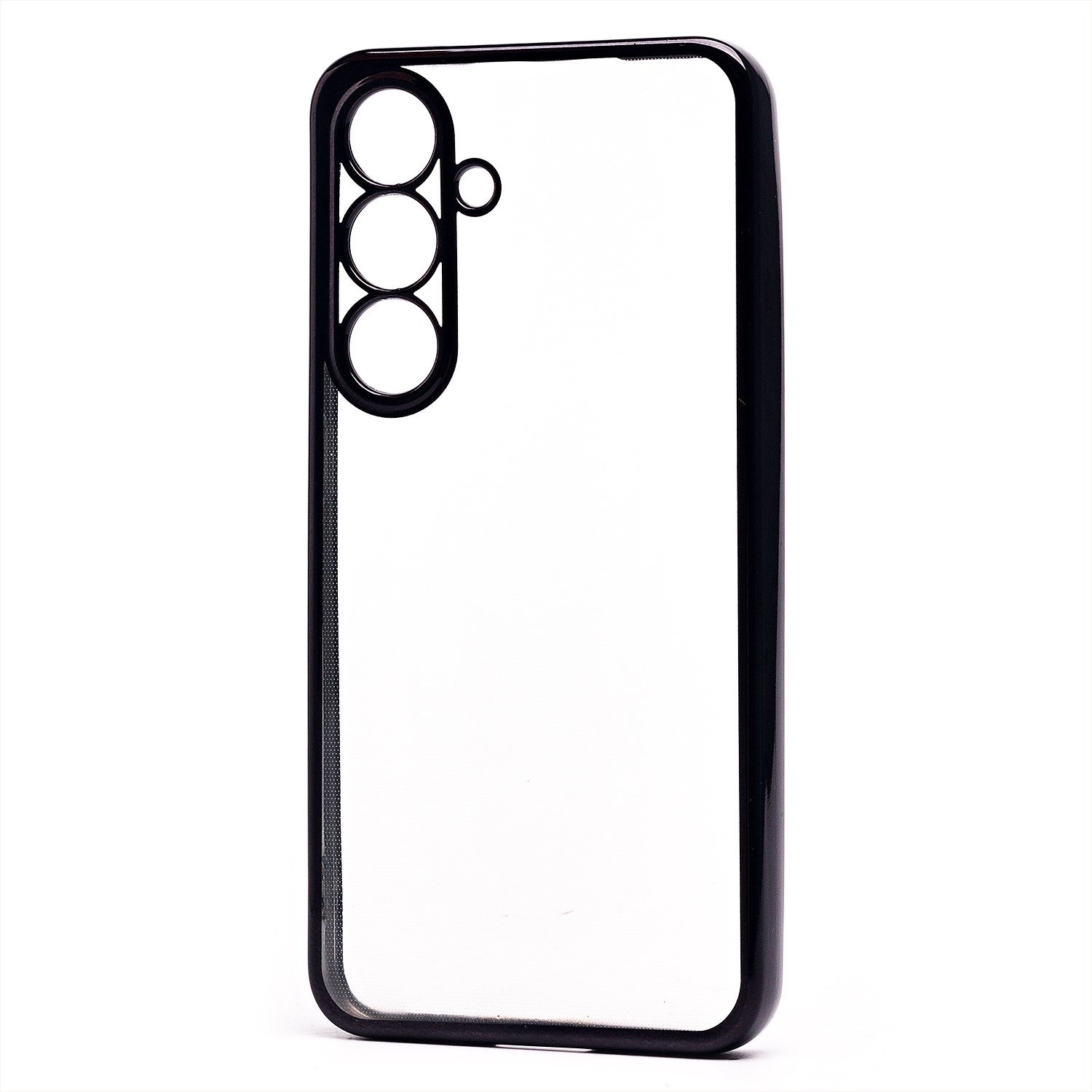 Чехол для Samsung S24+ Active силиконовый, прозрачный, черная рамка