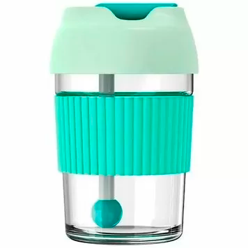 Термокружка Xiaomi Kiss Kiss Fish Rainbow BOBO Cup 365ml, зелено-мятная