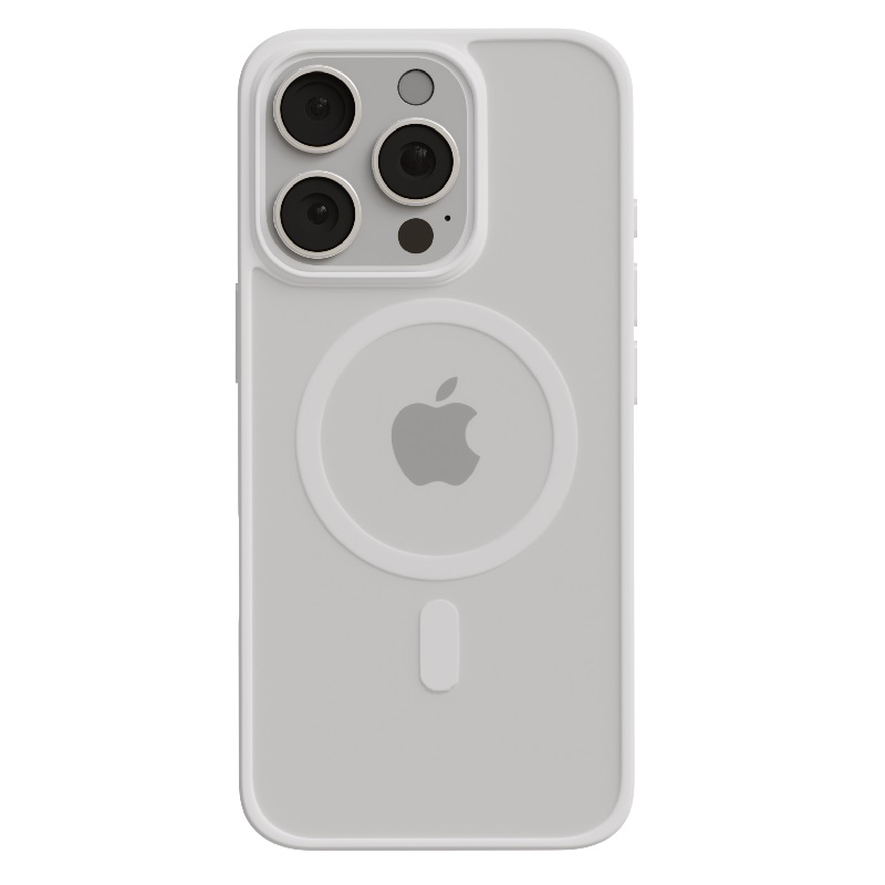 Чехол для iPhone 16 Pro AceCase Soft Rim, White