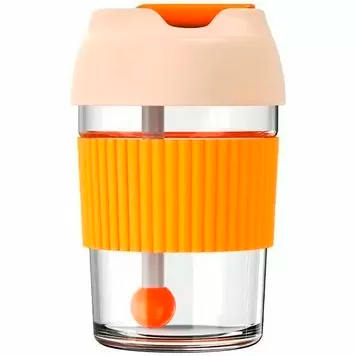 Термокружка Xiaomi Kiss Kiss Fish Rainbow BOBO Cup 365ml, оранжево-розовая