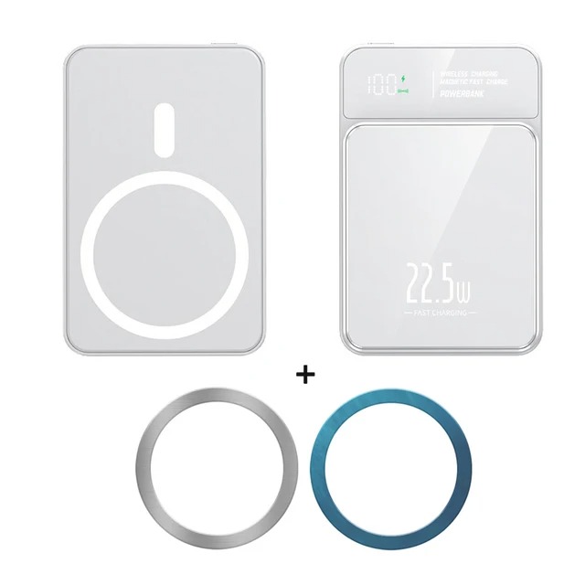 Беспроводное зарядное устройство c аккумулятором Power Bank Fast Charging 22.5W 10000мАч, белый