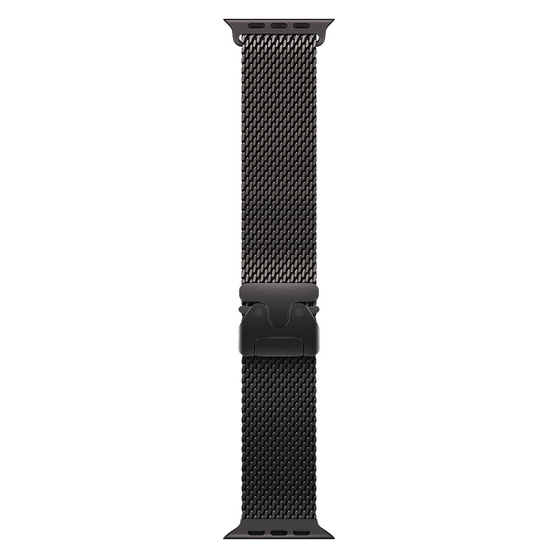 Apple Watch Ultra 3 49mm Black Titanium Case with Black Titanium Milanese Loop M