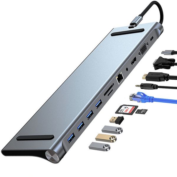 Адаптер для MacBook Dock Station 11 in 1 Type-C Multifunctional HUB Adapter