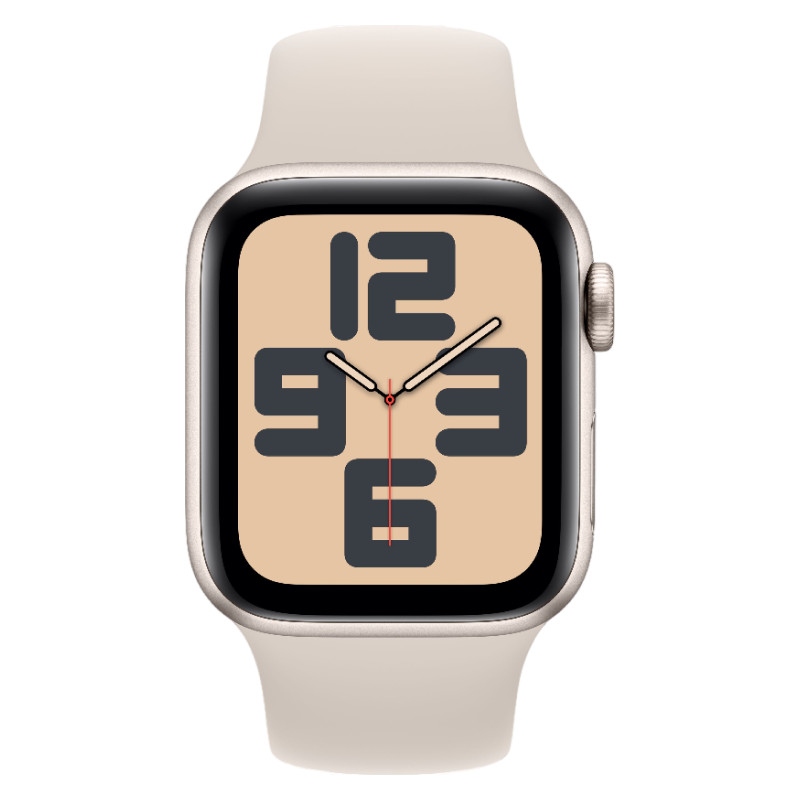 Apple Watch SE 2024 40mm Starlight Aluminum Case Starlight Sport Band S/M