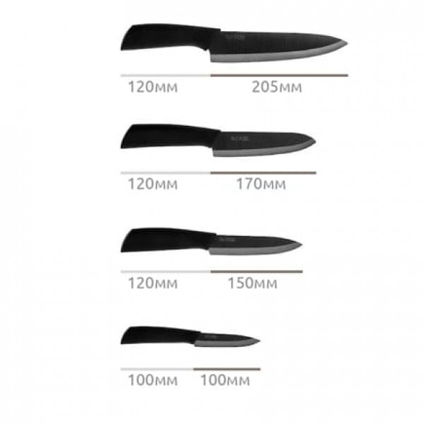 Набор керамических ножей Xiaomi Huo Hou Nano Ceramic Knife (4 предмета)