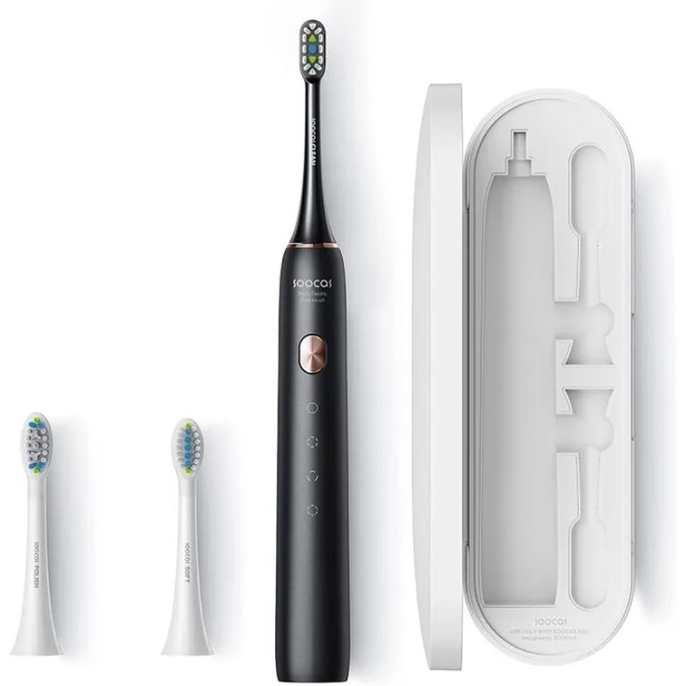 Электрическая зубная щетка Xiaomi Soocas X3U Electric Sonic Toothbrush (футляр, 3 насадки), черный