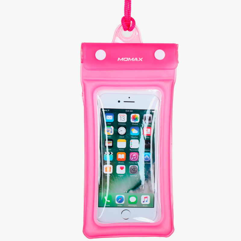 Чехол водонепроницаемый Momax Air Pouch для смартфона, розовый