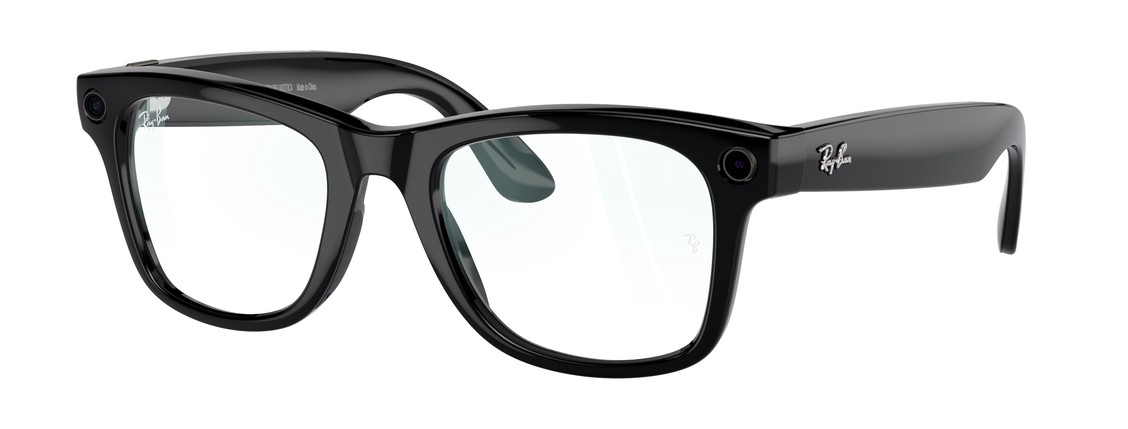 Смарт-очки Ray-Ban Wayfarer Shiny Black Clear L