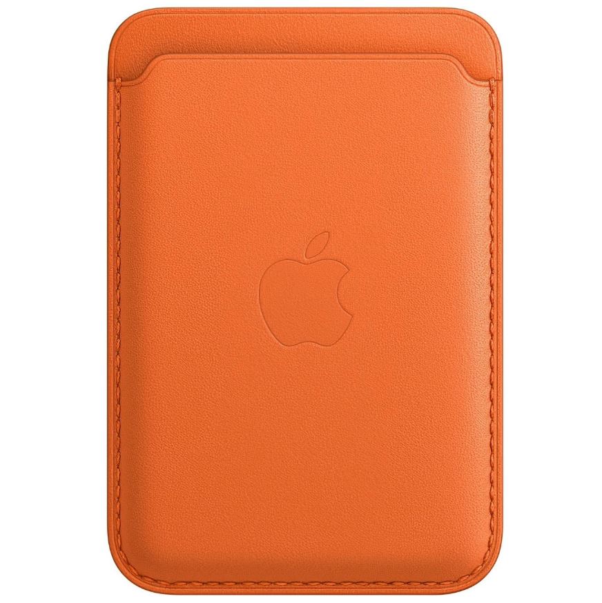 Кардхолдер для Apple iPhone Leather Wallet MagSafe (Анимация), Orange