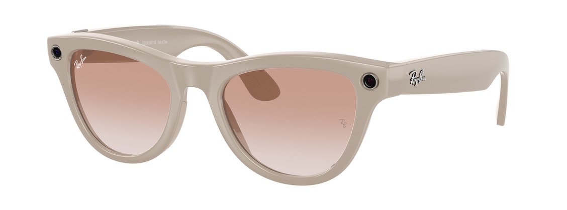 Смарт-очки Ray-Ban Skyler Chalky Grey Cinnamon Pink M