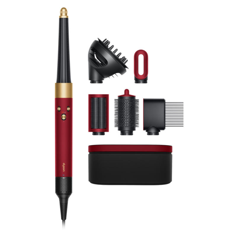 Стайлер Dyson Airwrap i.d. Long HS08 Curly+Coily, Red Velvet/Gold