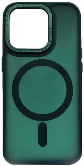 Чехол для iPhone 15 Pro EDIVIA Sleek Design with MagSafe, зеленый