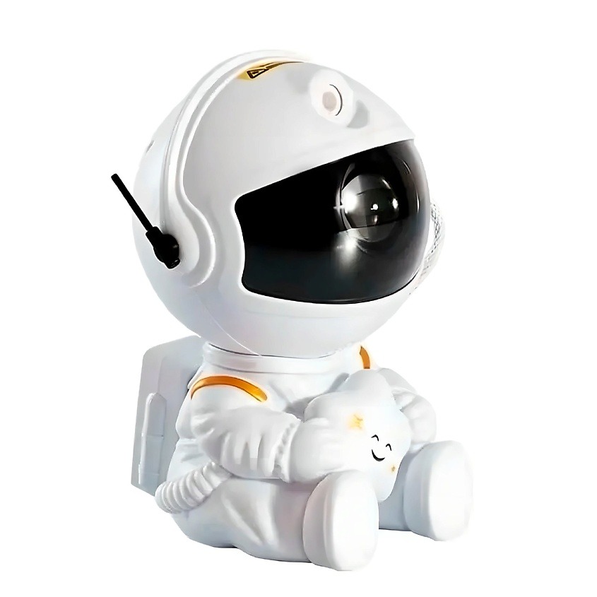 Ночник космонавт проектор звездного неба, белый