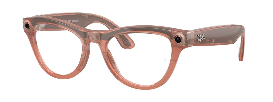 Смарт-очки Ray-Ban Skyler (Gen 2) Shiny Peach Transitions Brown M