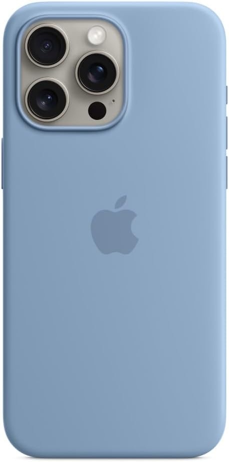 Чехол для iPhone 15 Pro Max Silicone Case with MagSafe, Winter Blue