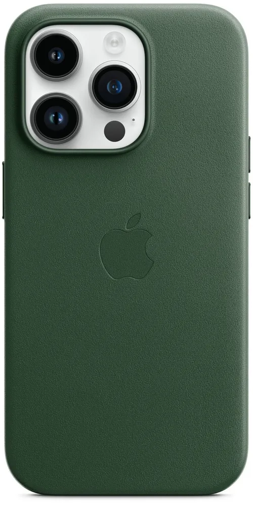 Чехол для iPhone 15 Pro Leather Case with MagSafe (Анимация), Evergreen