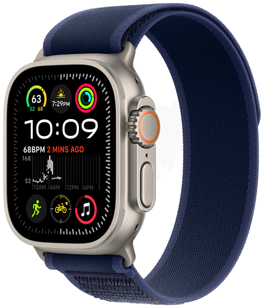 Apple Watch Ultra 2 GPS+Cellular 49mm Natural Titanium Case Blue Trail Loop S/M