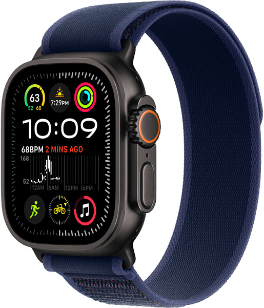 Apple Watch Ultra 2 GPS+Cellular 49mm Black Titanium Case Blue Trail Loop S/M