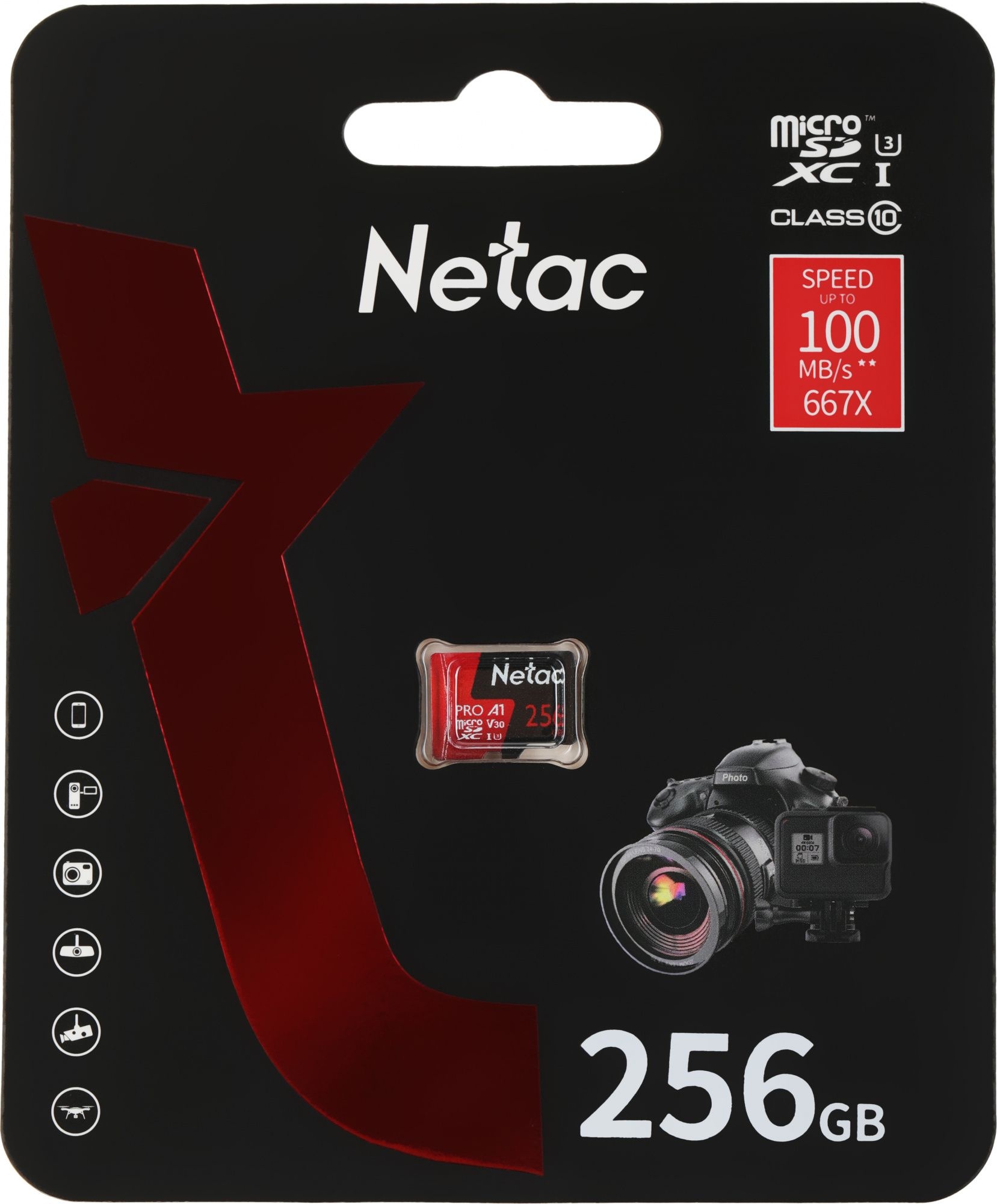Карта памяти MicroSD Netac 256GB