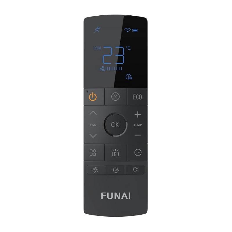 Кондиционер FUNAI AKOYA NERO Inverter (13) 36м² RAC-I-AN35HP.D01, черный