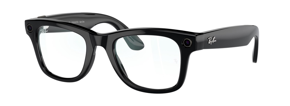 Смарт-очки Ray-Ban Wayfarer Shiny Black Clear M