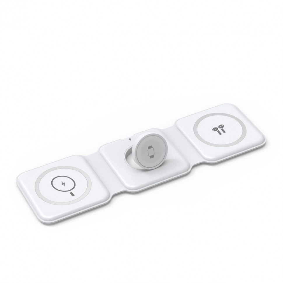 Беспроводное зарядное устройство WiWU Power Air 3 in 1 Wireless Charger M6, белый