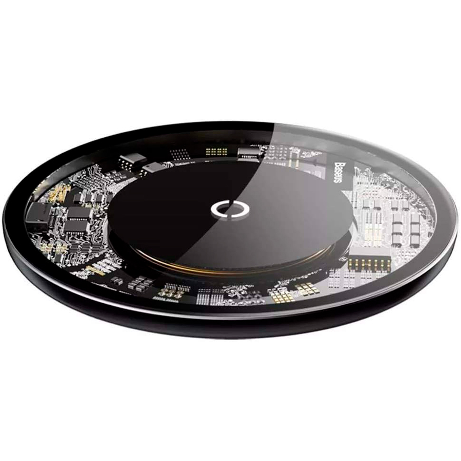 Беспроводное зарядное устройство Baseus Simple Wireless Charger, прозрачное стекло