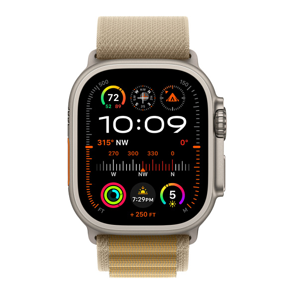 Apple Watch Ultra 2 GPS+Cellular 49mm Natural Titanium Case Tan Alpine Loop L