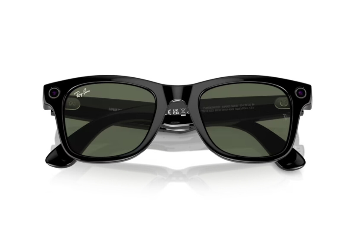 Смарт-очки Ray-Ban Wayfarer Shiny Black G15 Green L