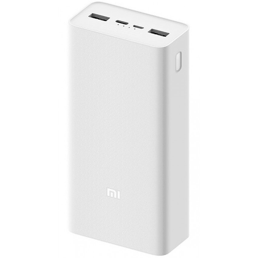 Аккумулятор внешний Xiaomi Mi Power Bank 3, 30000 mAh, C, белый