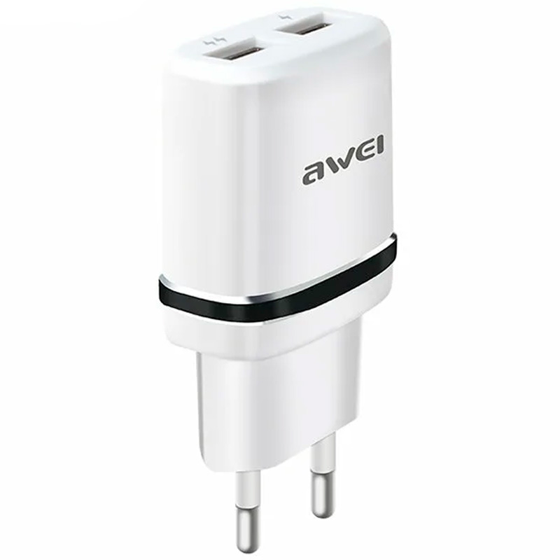 Адаптер Awei C-930 2USB, белый