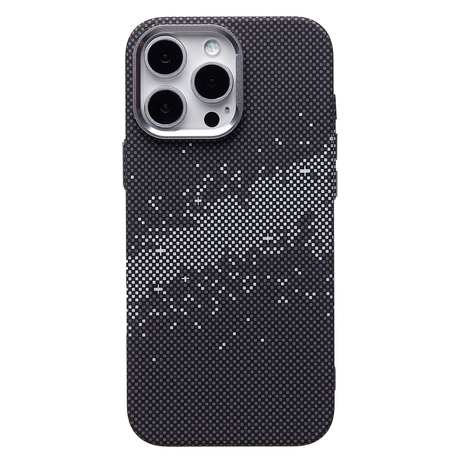 Чехол для iPhone 15 Pro Max Luxo Carbon Life+ with MagSafe, полоса черный