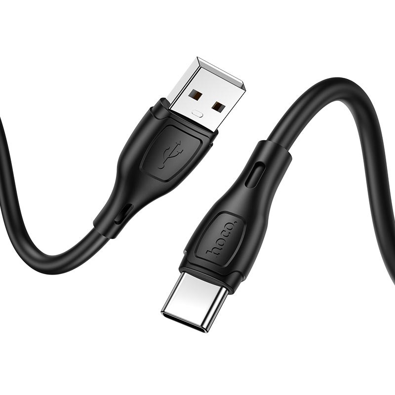 Кабель Hoco USB/Type-C X61 Ultimate Silicone 1m, черный