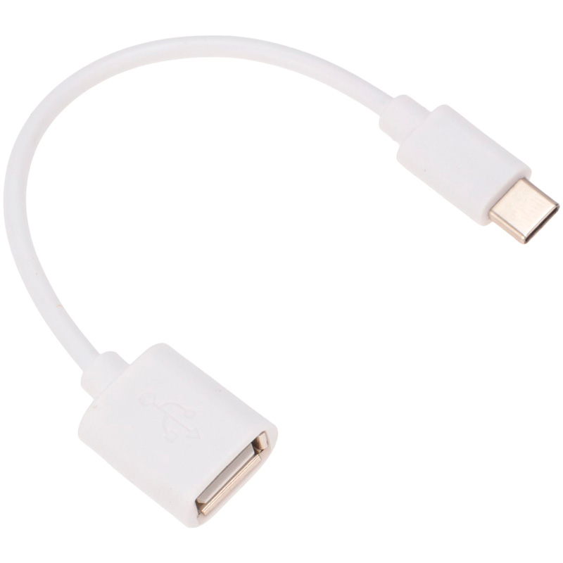 Адаптер переходник Glossar OTG Type-C/USB, белый
