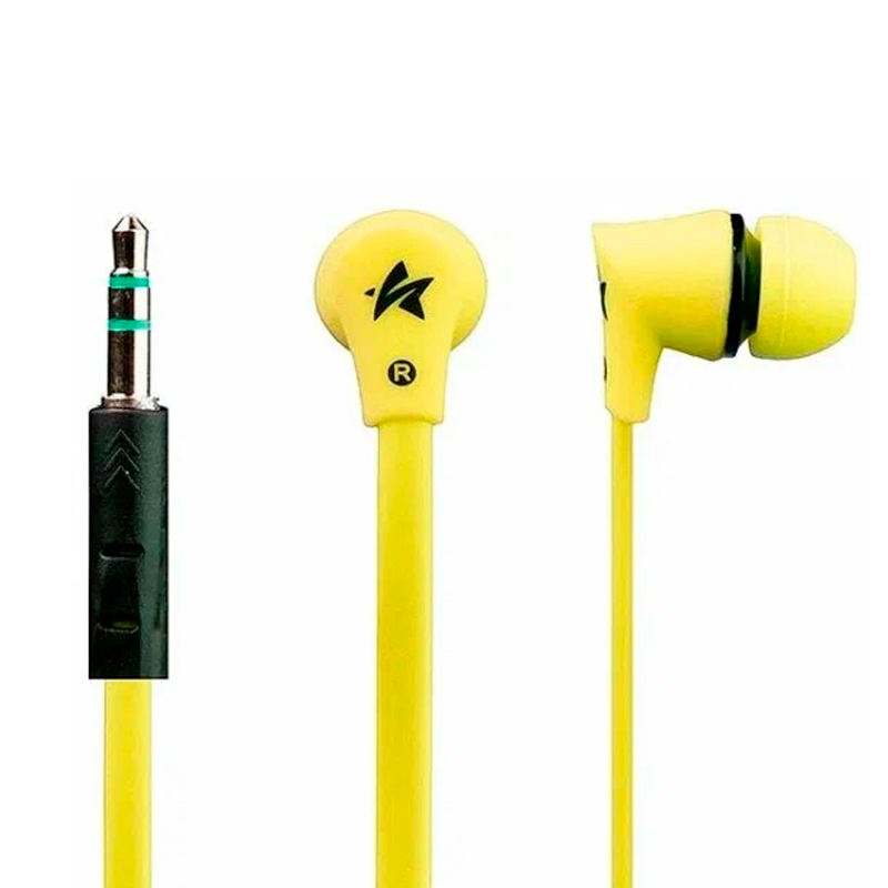 Проводные наушники RockBox HRBX-700, желтый