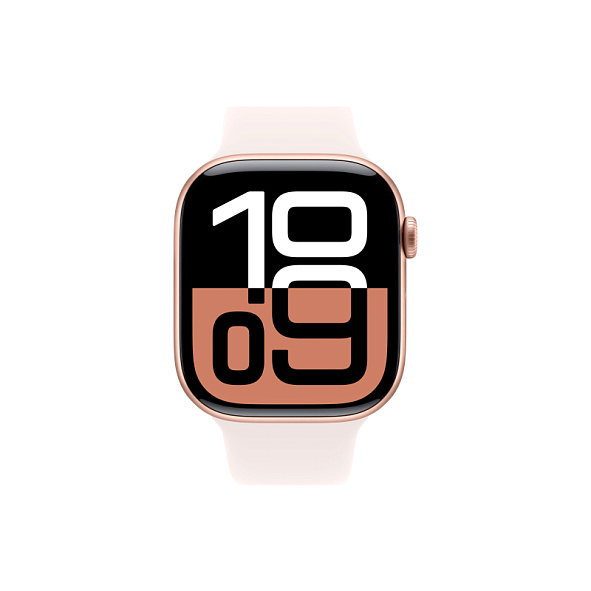 Apple Watch Series 10 46mm Rose Gold Aluminum Case Light Blush Sport Band M/L