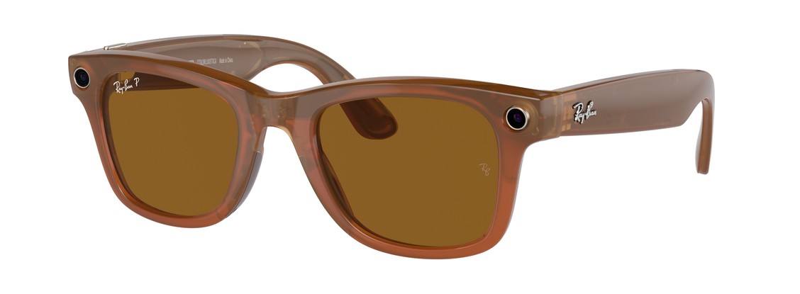 Смарт-очки Ray-Ban Wayfarer Caramel Polar Gradient Brown L