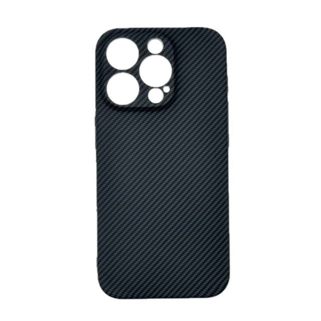 Чехол для iPhone 15 Pro Luxo Carbon High-Quality Case, черный ver2